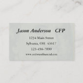 金融/銀行業務 名刺 (裏面)