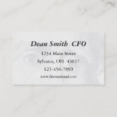 金融/銀行業務 名刺 (裏面)