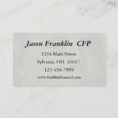 金融 / 銀行 名刺 (裏面)