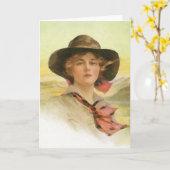 金西の女の子 カード (黄色い花)