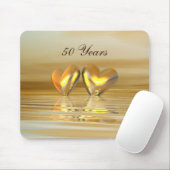 金記念日のハート マウスパッド (マウス)