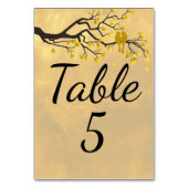 金記念日の仲の良い恋人同士のテーブルカード テーブルナンバー (裏面)