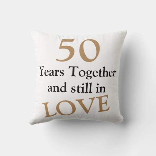 金記念日の枕一緒の50年の クッション (裏面)