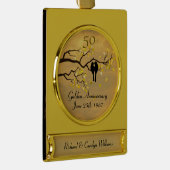 金記念日愛鳥 ゴールドプレートバナーオーナメント (右)