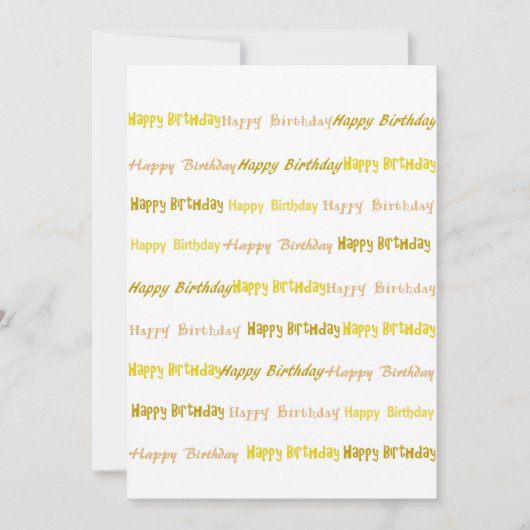 金誕生日 カード (正面)