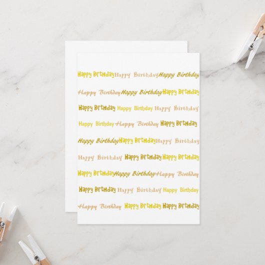 金誕生日 カード (正面/裏面インサイチュ)