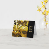 金謝肉祭はメッセージカードを覆います カード (黄色い花)