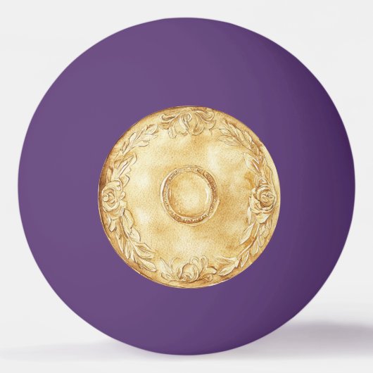 金貨サル パープルロープ 卓球ボール (正面)