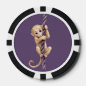 金貨サル 紫ロープ ポーカーチップ (正面)