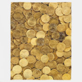 金貨 フリースブランケット (正面)