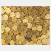 金貨 フリースブランケット (正面(横))