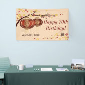 金赤いランタンの桜のカスタムの誕生日 横断幕 (トレードショー)