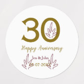 金赤葉の30周年記念 名前入り ラベル (デザイン1)
