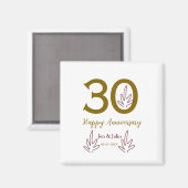 金赤葉の30周年記念 名前 日付 マグネット (正面/裏面)