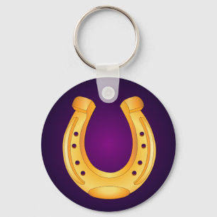 金蹄鉄の紫色のKeychain キーホルダー