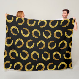 金蹄鉄 フリースブランケット