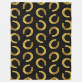 金蹄鉄 フリースブランケット (正面)