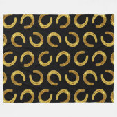 金蹄鉄 フリースブランケット (正面(横))