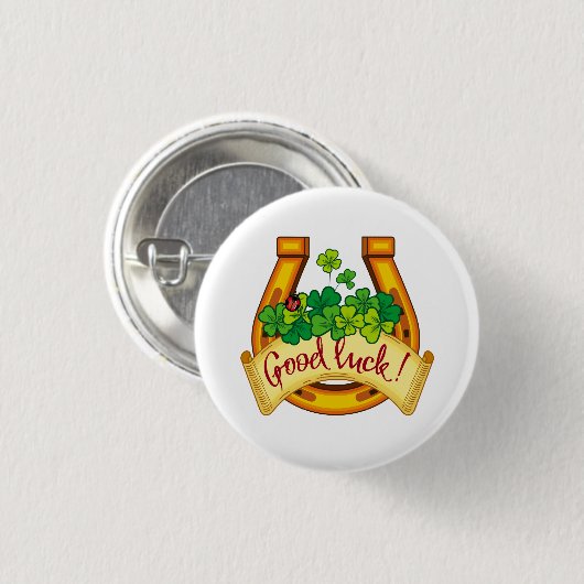 金蹄鉄 缶バッジ (正面&裏面)