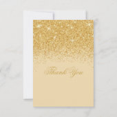 金輝きのグリッターのサンキューカード サンキューカード (裏面)