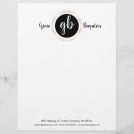 金輪、モノグラムロゴ レターヘッド