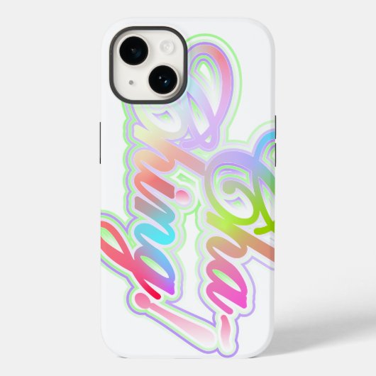 金運上昇タイポグラフィーアート Case-Mate iPhoneケース (裏面)
