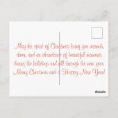 金遠くにの聖降誕祭に ポストカード (裏面)