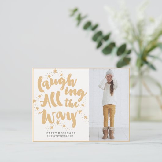 金郵便はがきをずっと笑わせること シーズンポストカード (スタンド正面)