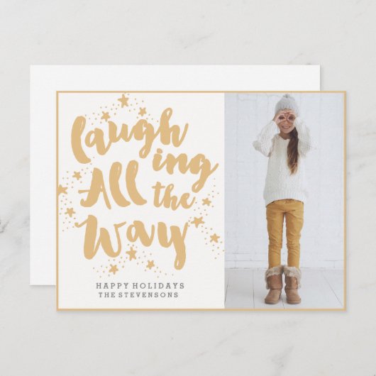 金郵便はがきをずっと笑わせること シーズンポストカード (正面/裏面)