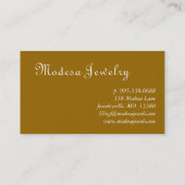 金金ゴールドのためのジュエリーの名刺の現金 名刺 (裏面)