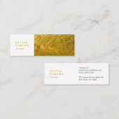 金金属のプリントが付いている名刺 スキニー名刺 (正面/裏面)
