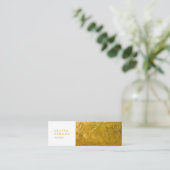 金金属のプリントが付いている名刺 スキニー名刺 (スタンド正面)