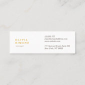 金金属のプリントが付いている名刺 スキニー名刺 (裏面)