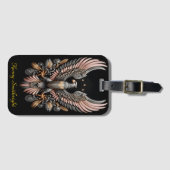 金銀とピンクイーグル ラゲッジタグ (正面横)