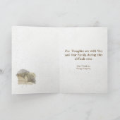 金銀エレガント杏最深悔やみや弔慰 カード (内部)