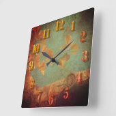 金銀杏 スクエア壁時計 (傾斜)