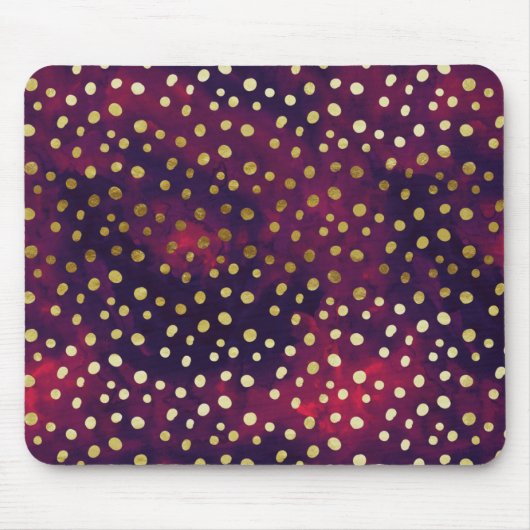 金銀河系はモダンで魅力的な水彩画のマウスパッドに点を打ちます マウスパッド (正面)