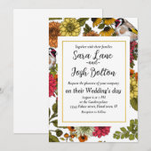 金銀貨と花 招待状 (正面/裏面)