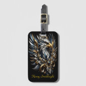 金銀金属製イーグル ラゲッジタグ (正面縦)