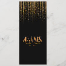 金銅の星のシャワーの結婚式プログラム