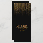 金銅の星のシャワーの結婚式プログラム プログラム (正面/裏面)