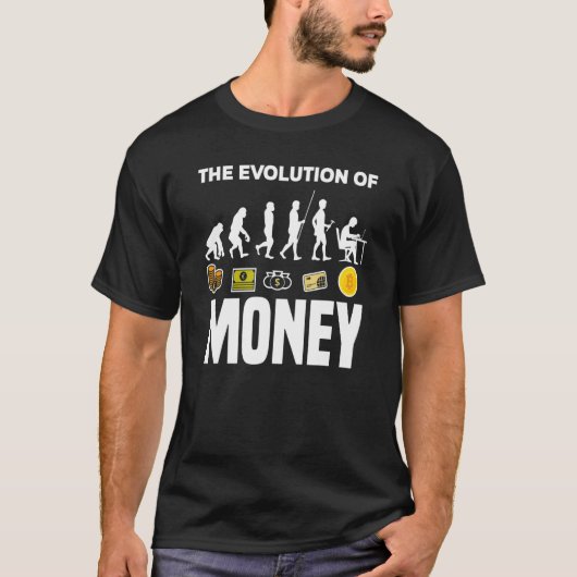金銭の進化BTC暗号保有者の暗号通貨 Tシャツ (正面)