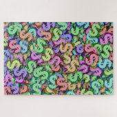 金銭シンボルや象徴パズル ジグソーパズル (横)