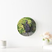 金間抜け属の鶏 ラウンド壁時計 (ホーム)