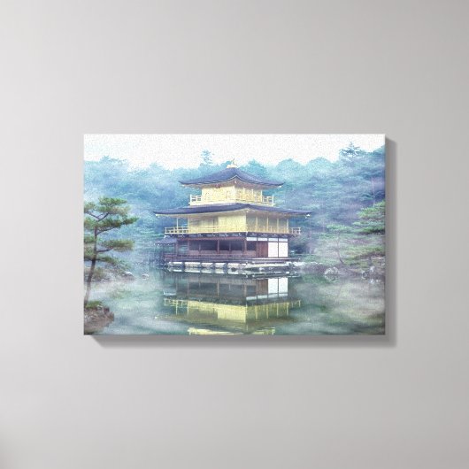 金閣寺の霧 キャンバスプリント (正面)
