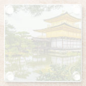 金閣寺京都 ガラスコースター (裏面)
