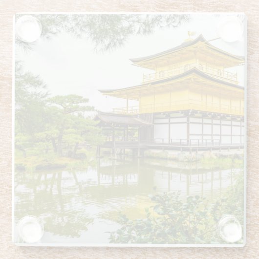 金閣寺京都 ガラスコースター (裏面)