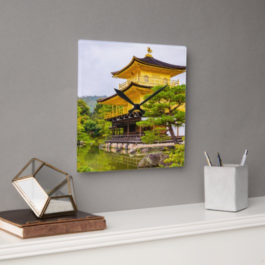金閣寺京都 スクエア壁時計 (オフィス)