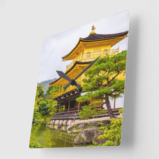 金閣寺京都 スクエア壁時計 (傾斜)