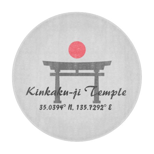 金閣寺緯度 カッティングボード (正面)